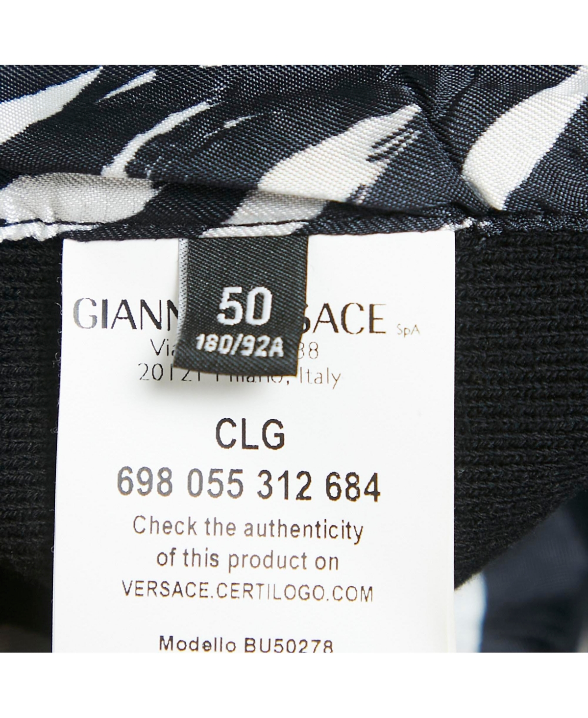 Pre-Owned Versace Men's Black Mesh Zip-Up Jacket