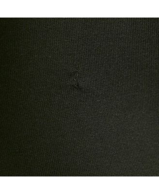 Men's Black Cotton Logo Plaque Detail V-Neck T-Shirt