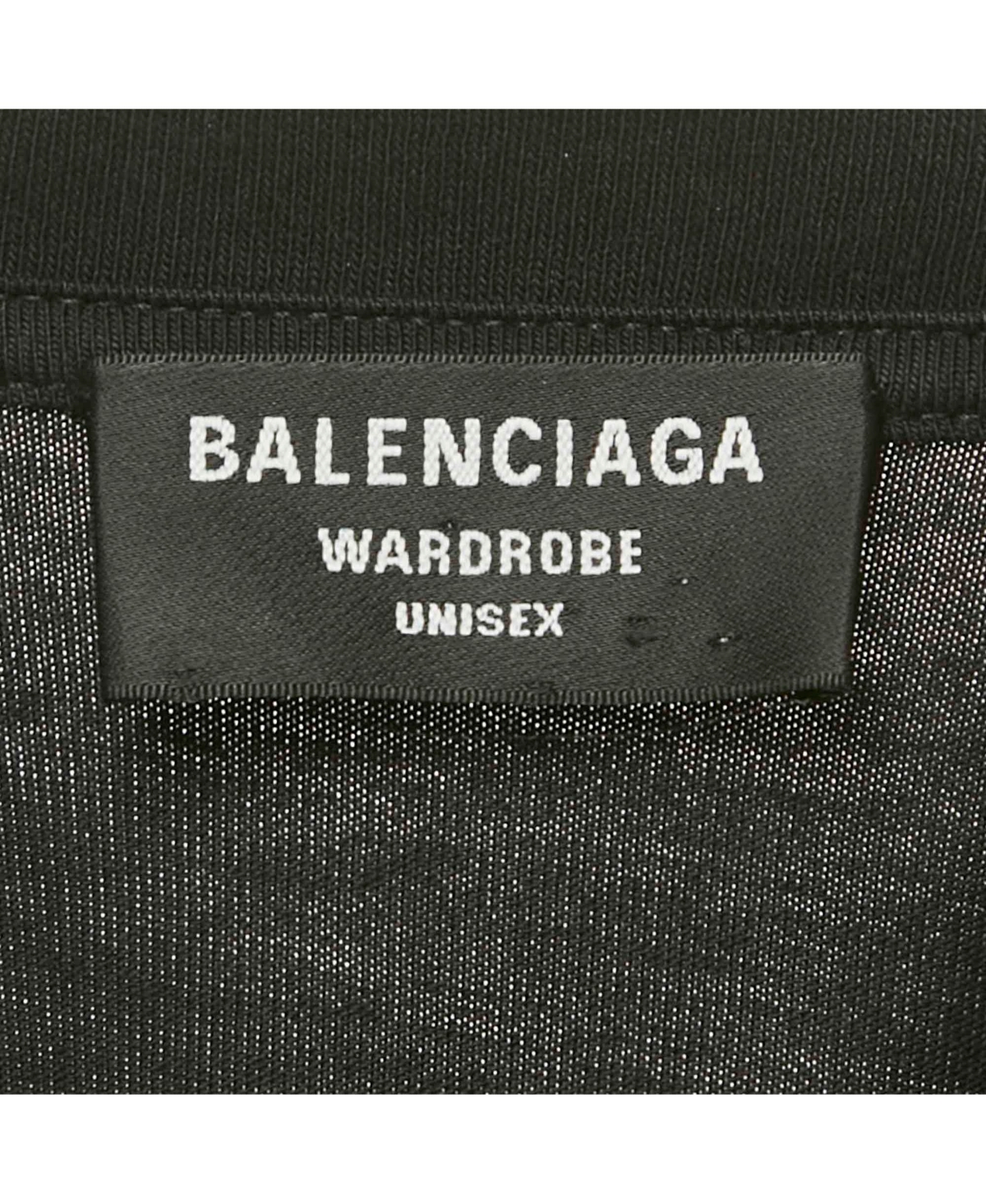 Pre-Owned Balenciaga Men's Black Logo Print Cotton Oversized Crewneck T-Shirt