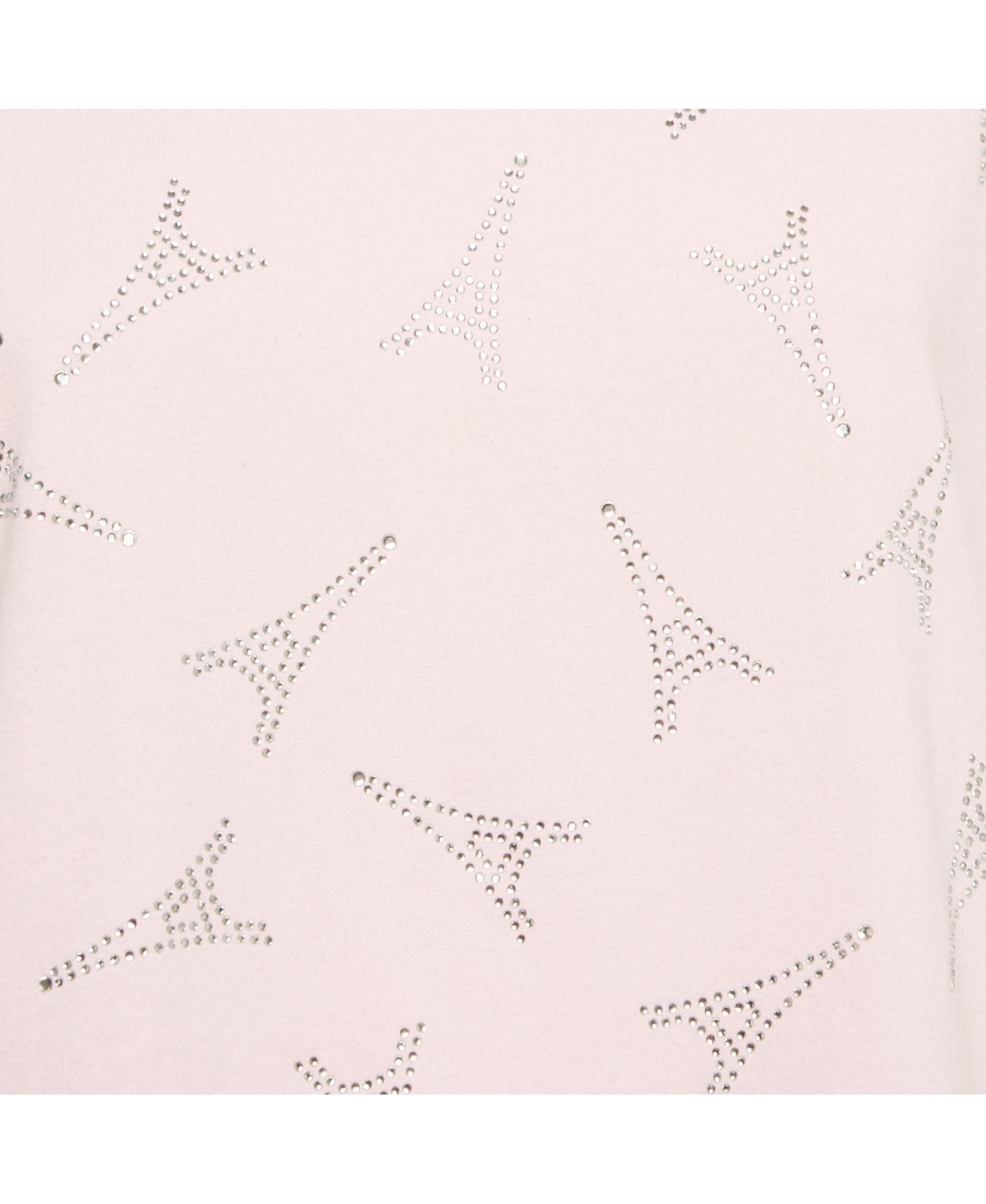 Pre-Owned Balenciaga Women's Pink Eiffel Tower Crystal Jersey T-Shirt