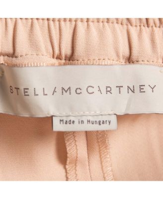 Women's Light Pink Crepe Rib Knit Trimmed Pants