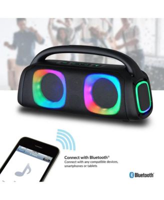 Portable Bluetooth Speaker with RGB Light Effects and Remote Control