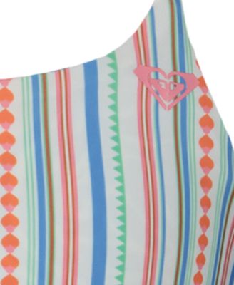 Girls' 7-16 Floral Printed Swim Top and Bottom, 2-Piece Set