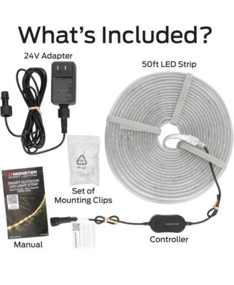 50 ft Sound Reactive Smart Multi-Color Outdoor LED Light Strip