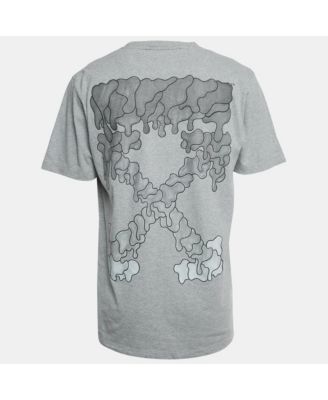 Men's Grey Printed Cotton Slim T-Shirt