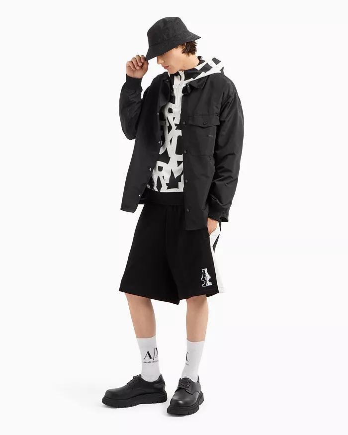 Men's Long Sleeve Logo Print Hoodie - thumbnail 2