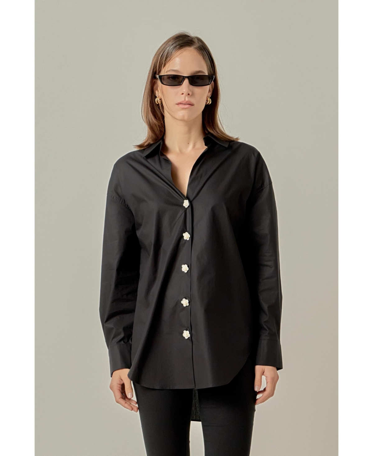 English Factory Women's Oversized Collared Shirt