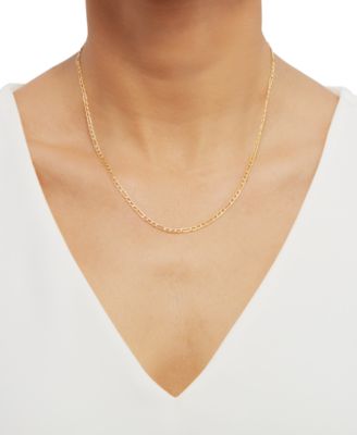 Figaro Necklace in 10k Yellow Gold