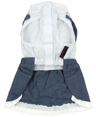 Parisian Pet Dress Chambray Overall