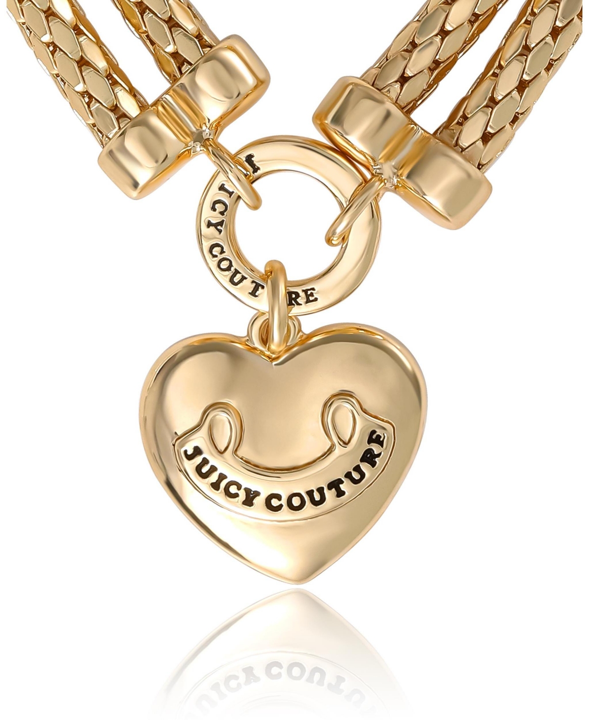 Juicy Couture Layered Heart Bracelet - Gold Tone