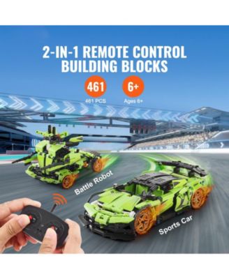 STEM Building Toys, 2-in-1 461PCS RC Car Kit with Remote & APP Control, Build Car or Robot, Educational Gift for Kids 6