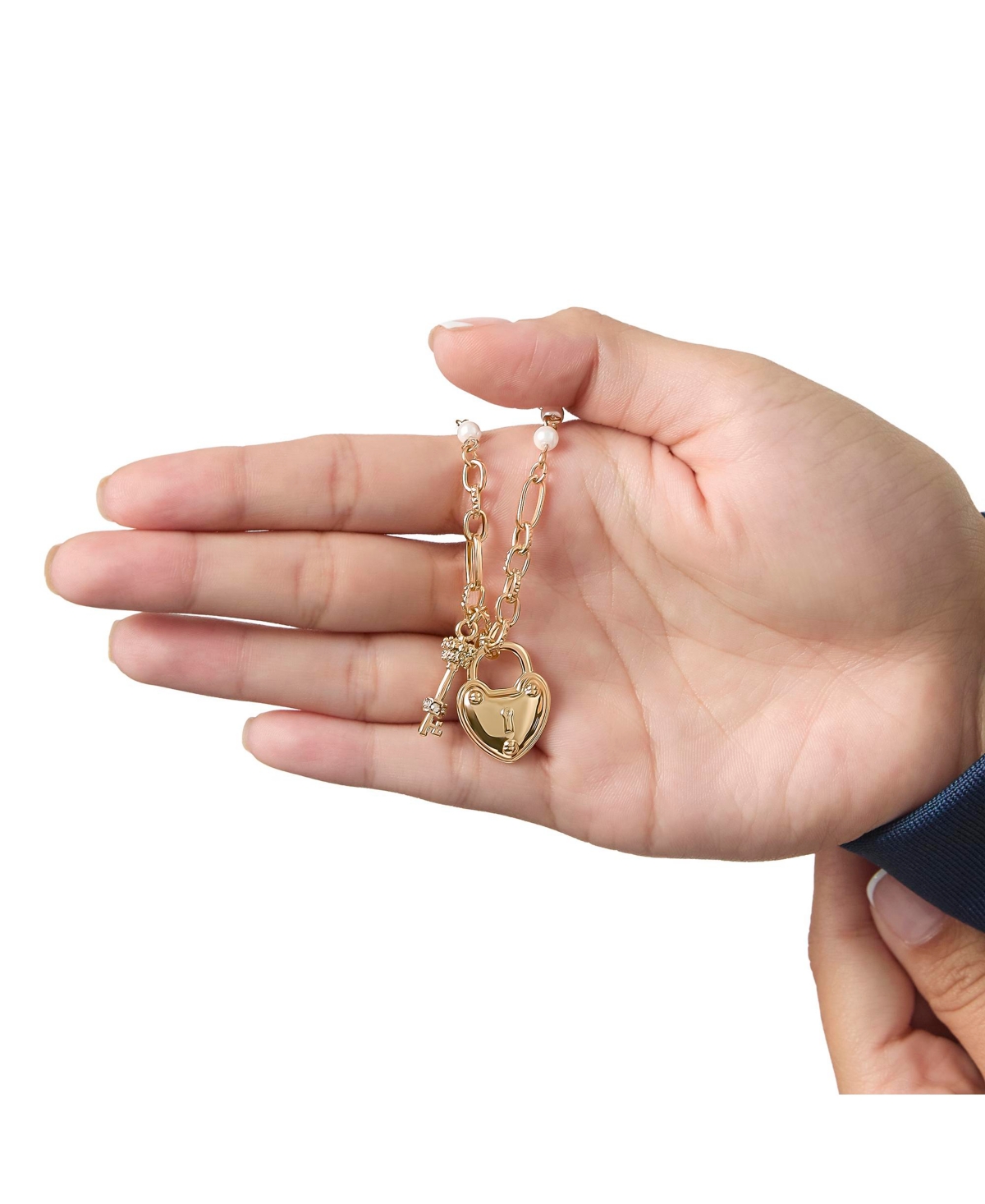 Juicy Couture Heart Locket Charm Necklace, Gold-Tone