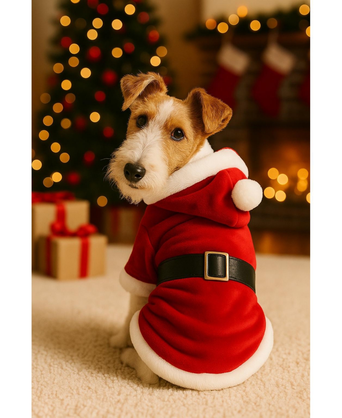 Parisian Pet Santa Claus Hoodie