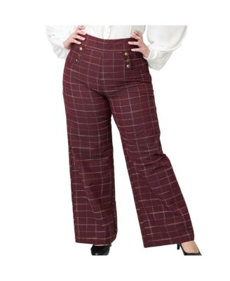 Plus Size 1940s Ginger Wide Leg Pants