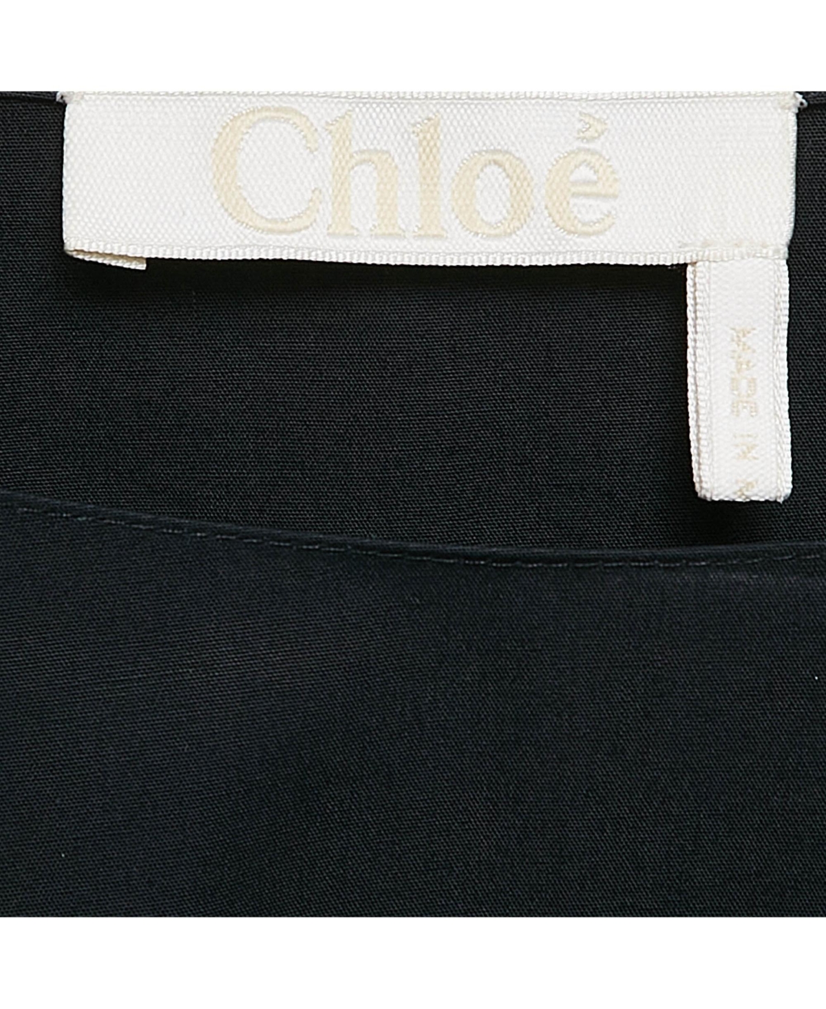 Pre-Owned Chloe Women's Navy Blue Cotton Cold-Shoulder Blouse