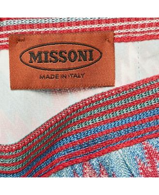 Women's Blue Chevron Pattern Knit Mini Skirt