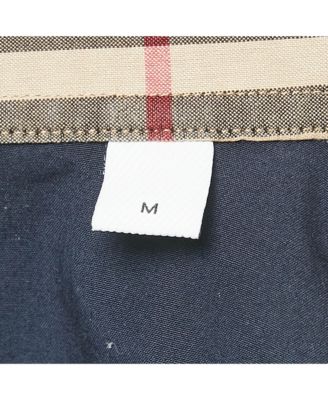 Men's Navy Blue Cotton Nova Check Cuffed Long Sleeve Shirt