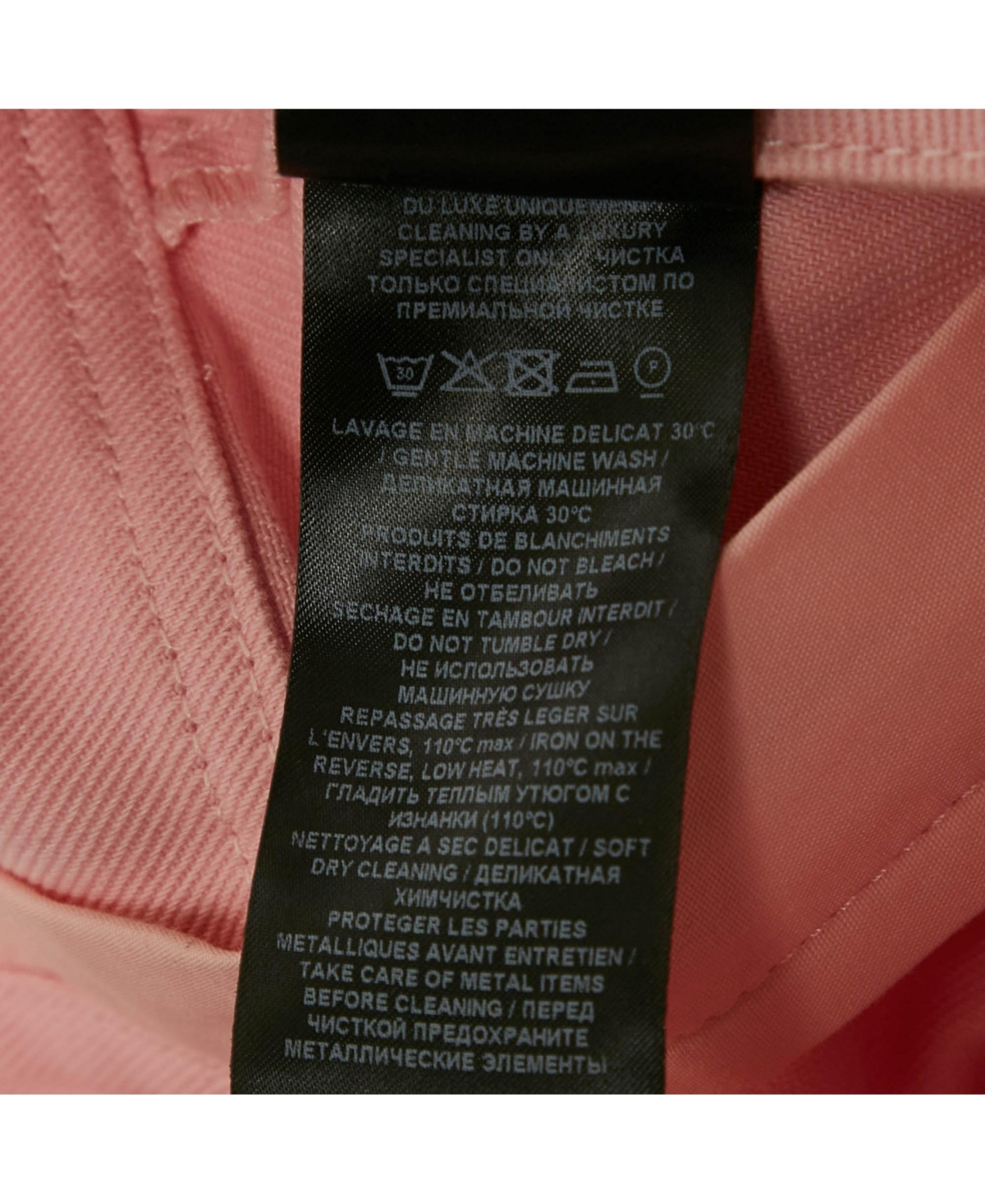 Pre-Owned Balmain Women's Pink Denim Applique Detail Pleated Mini Skirt