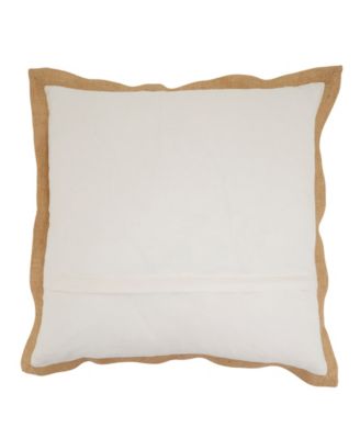 Embroidered Cornucopia Poly Filled Decorative Pillow, 20" x 20"