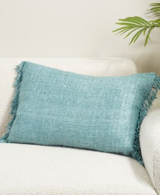 Fringe Down Filled Decorative Pillow, 16" x 24"