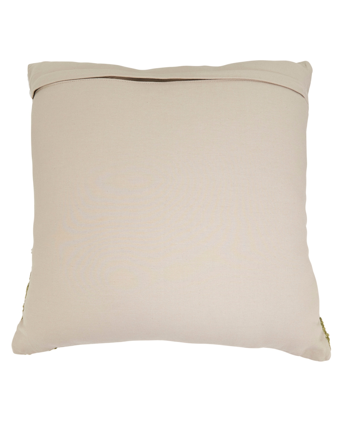 Saro Lifestyle Two-Tone Fringe Poly Filled Decorative Pillow, 20" x
