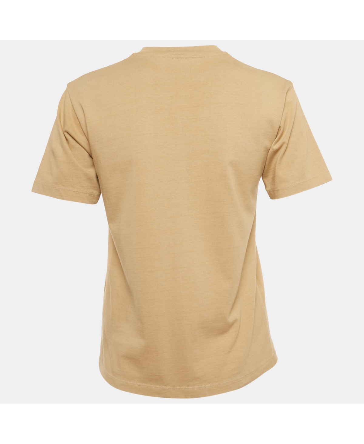 Pre-Owned Off-White Women's Brown Logo Embroidered Cotton T-Shirt