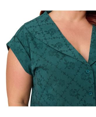 Plus Size 1960s Twill Sleeveless Blouse