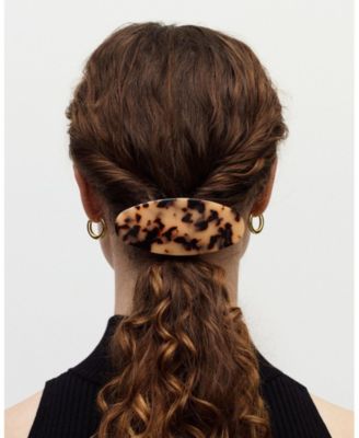 Jumbo Oval Barrette in Classic Tortoise