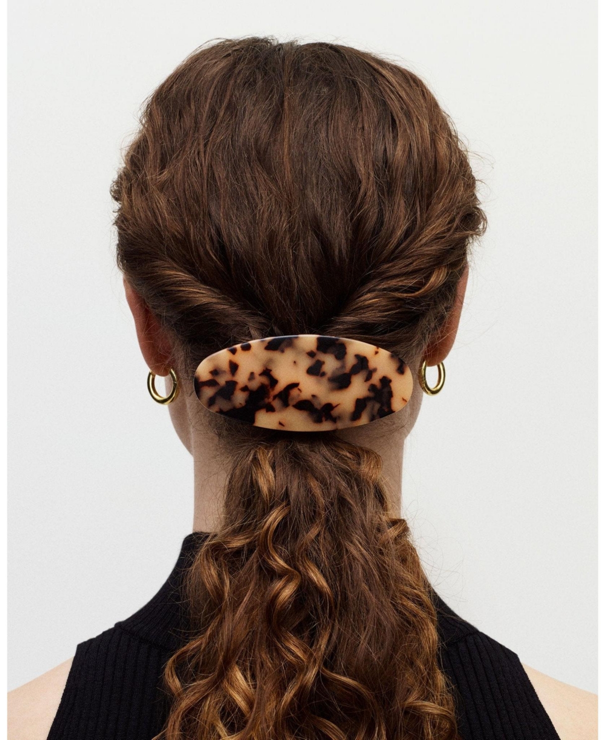 Machete Jumbo Oval Barrette in Classic Tortoise