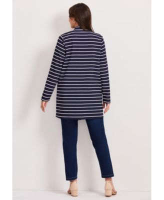 Women's Striped Cascade Cardigan