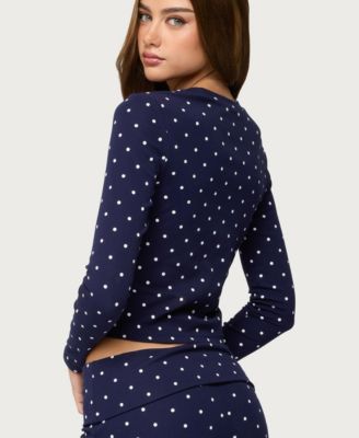 Women's Daliya Polka Dot Long Sleeve Top