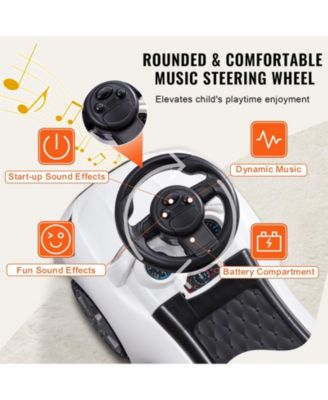 Ride On Push Car for Toddlers 1-3, Sit-to-Stand Racer with Music Wheel & Under-Seat Storage, Ride Toy for Boys Girls White