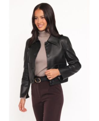 Women's Hope Crop Faux Leather Jacket