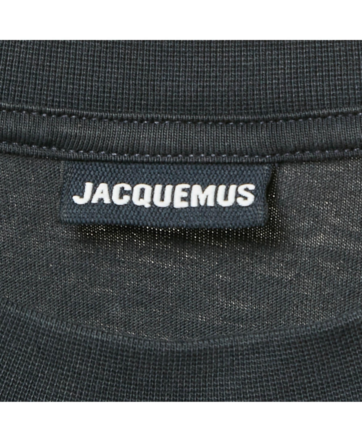 Pre-Owned Jacquemus Men's Navy Blue Logo Print Cotton Crew Neck T-Shirt