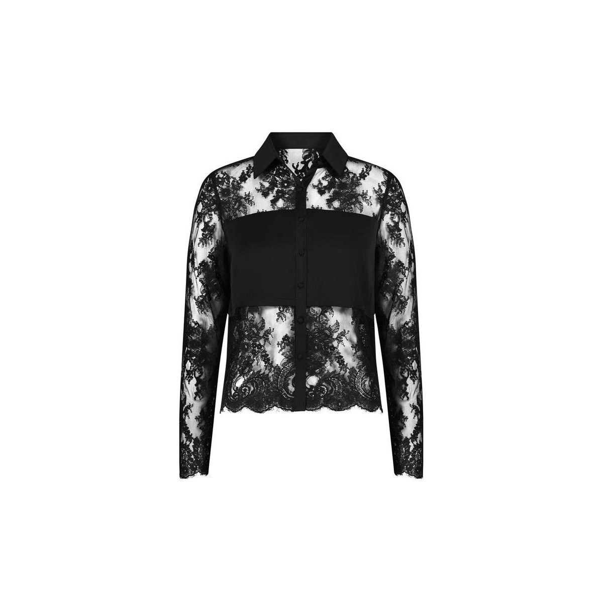 The Noli Shop Women's Vienna Lace Blouse - Fuchsia