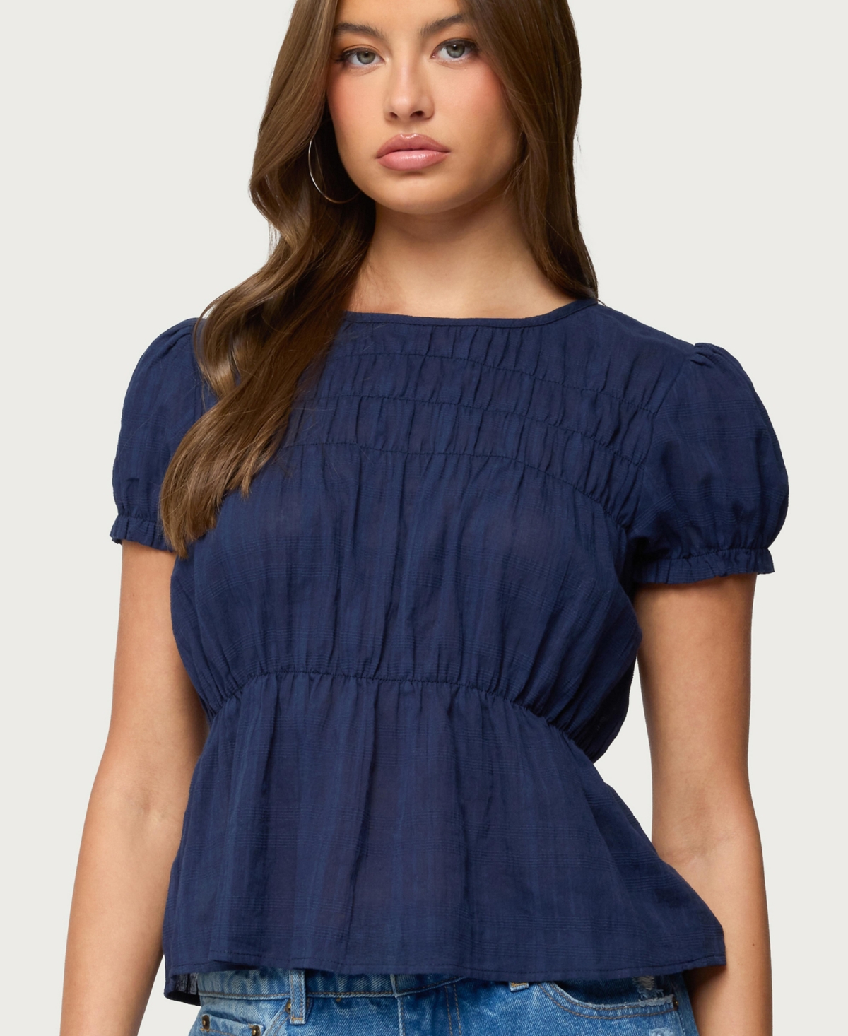 Edikted Women's Maricella Gathered Tiered Top