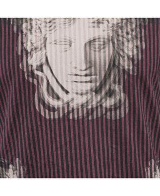 Men's Black/purple Medusa Print Jersey Lenticular Foulard T-Shirt