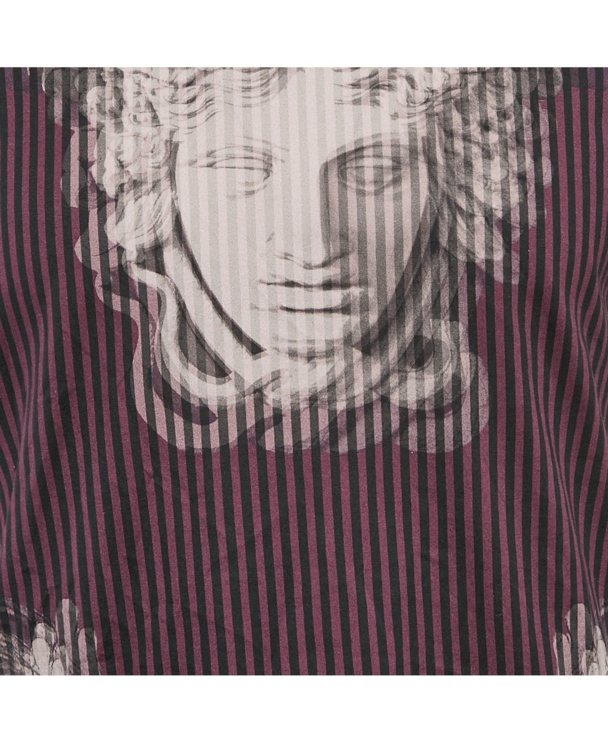 Pre-Owned Versace Men's Black/purple Medusa Print Jersey Lenticular Foulard T-Shirt