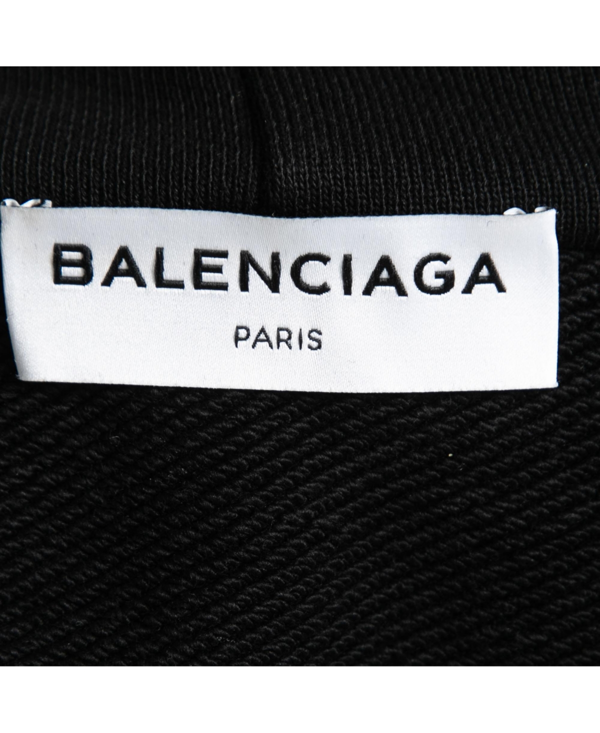 Pre-Owned Balenciaga Women's Black Campaign Print Cotton Knit Hoodie