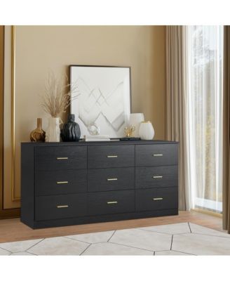 CASAINC 9-Drawer Modern Wide Storage Cabinet Dresser