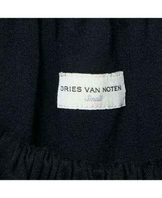 Women's Black Cotton Knit Elasticized Detail Top