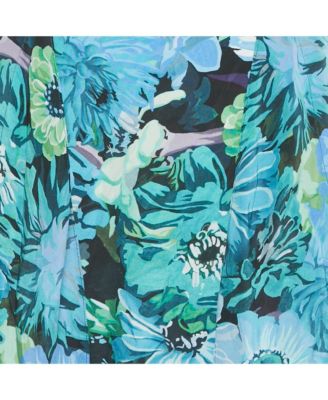 Women's Floral Print Silk Wrap Style Midi Skirt