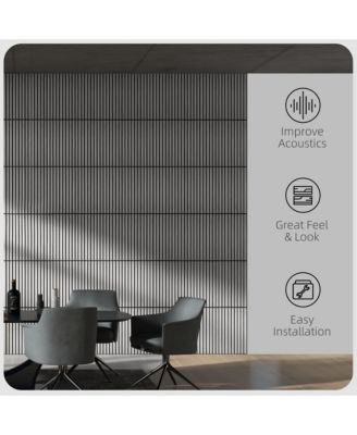 4 Pack Acoustic Wall Panels, 24" x 24" Wood Wall Panels,