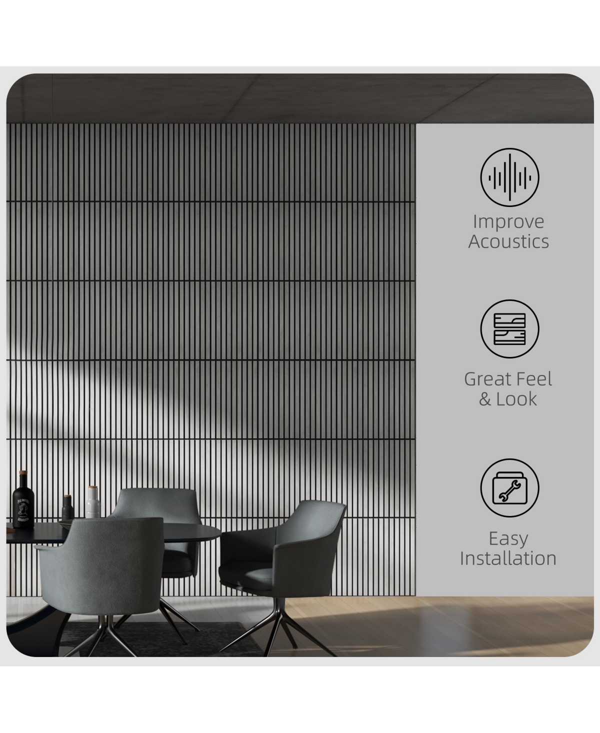 Homcom 4 Pack Acoustic Wall Panels, 24