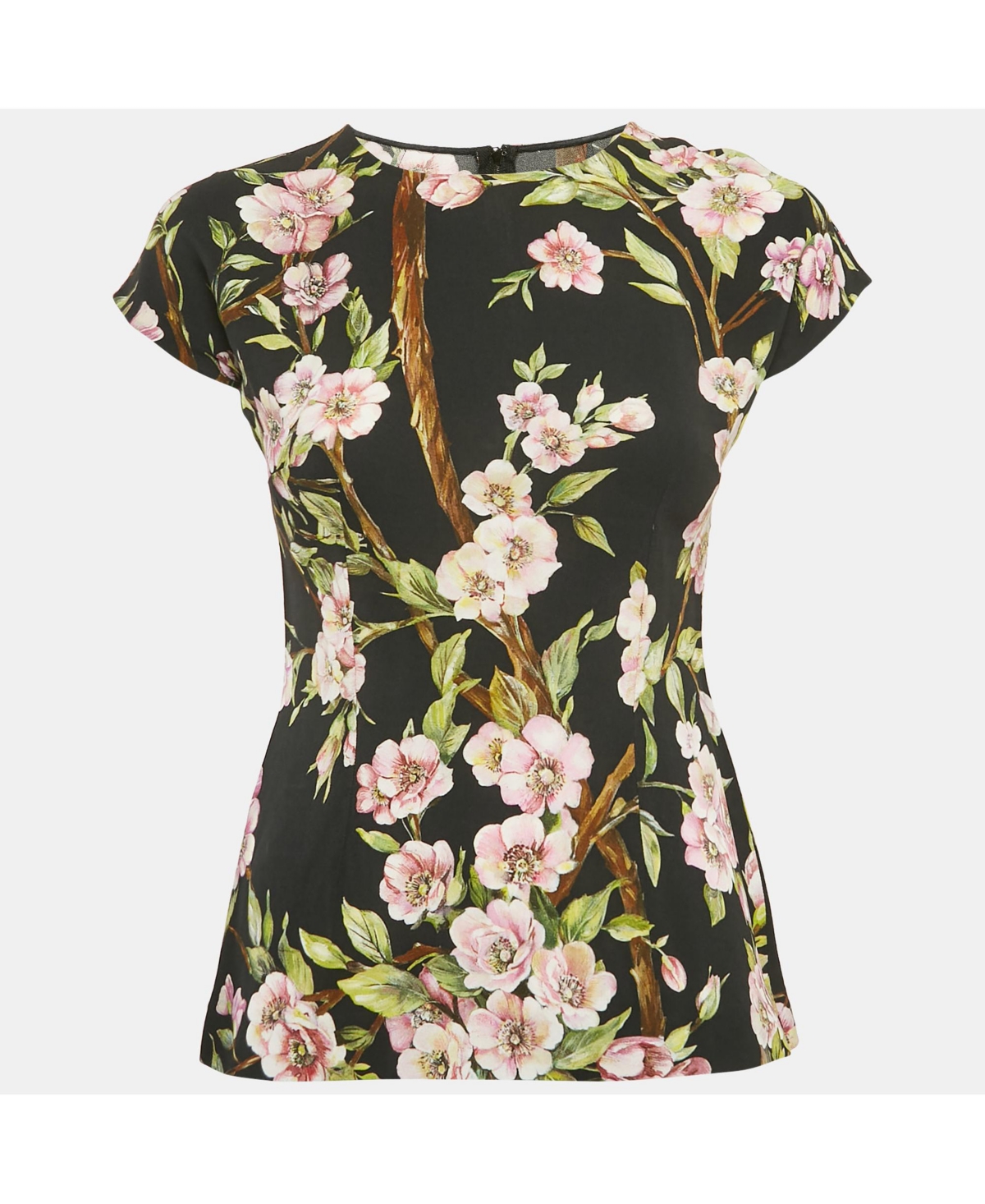 Pre-Owned Dolce & Gabbana Women's Floral Print Crepe Top