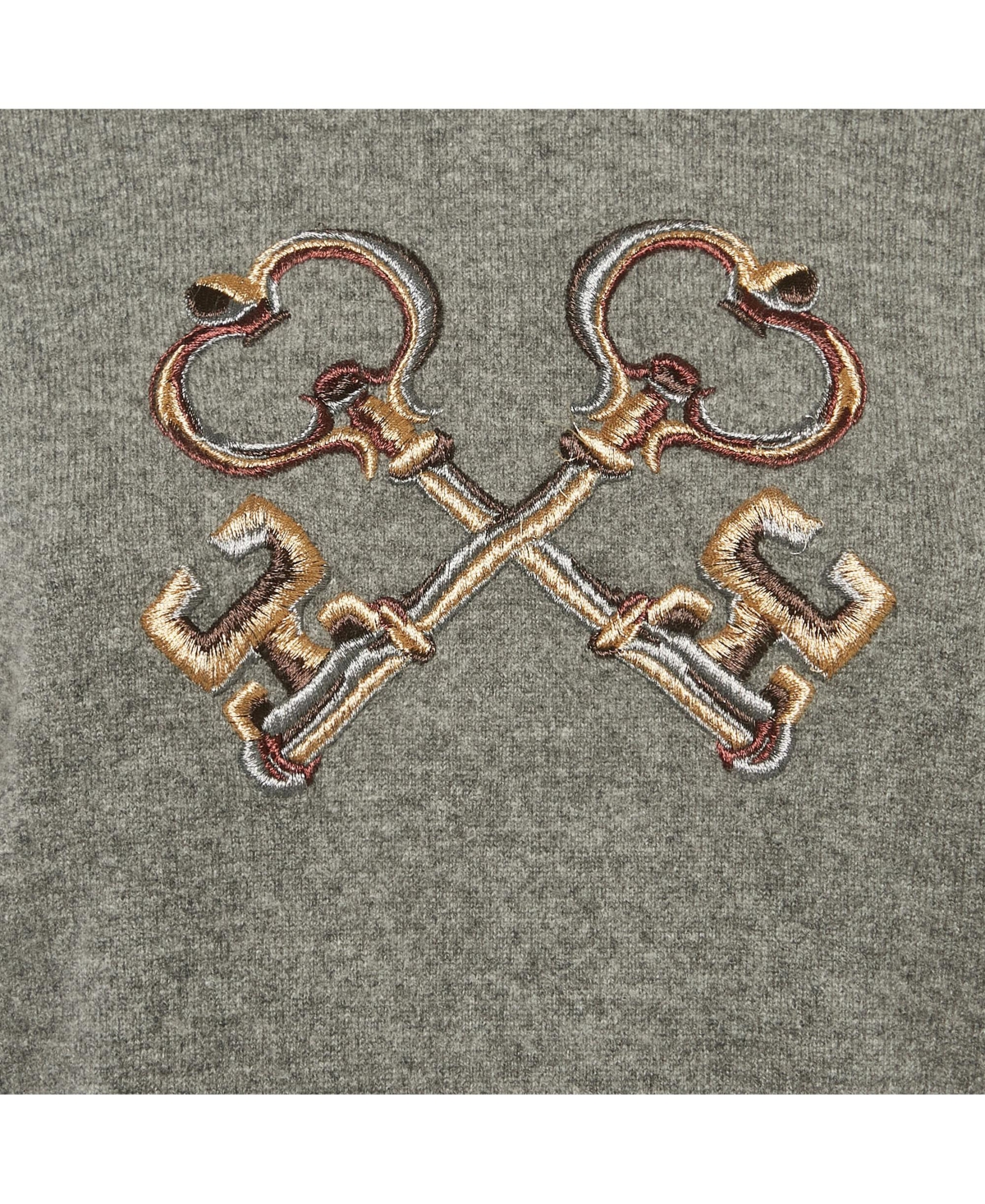 Pre-Owned Dolce & Gabbana Women's Grey Embroidered Cashmere Sweater