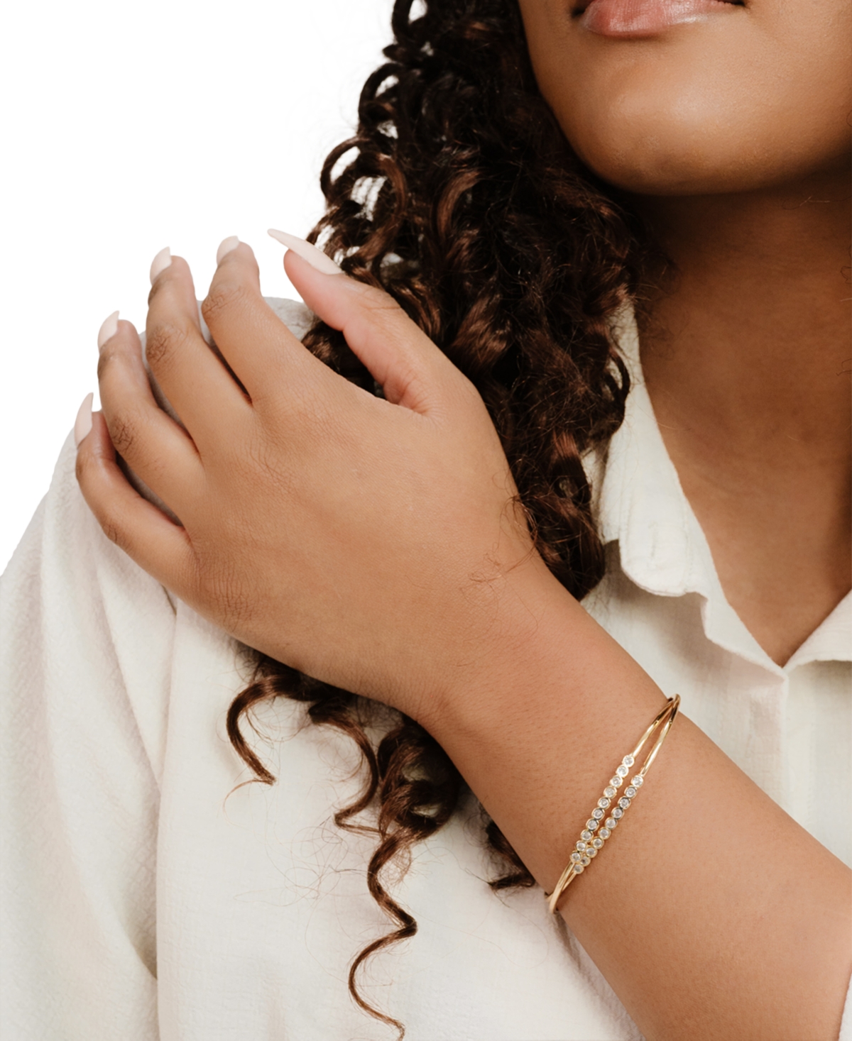 Ettika Double Take Set Of 2 Cuff Bracelets In Gold