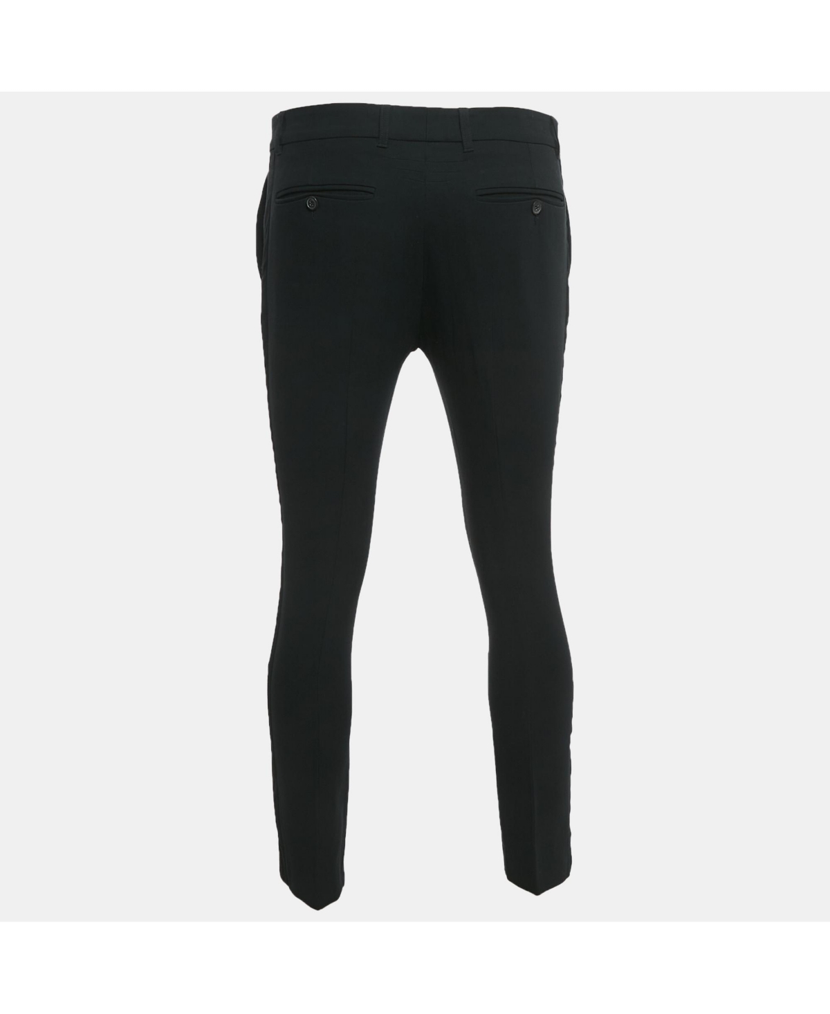 Pre-Owned Balmain Men's Black Cotton Trousers