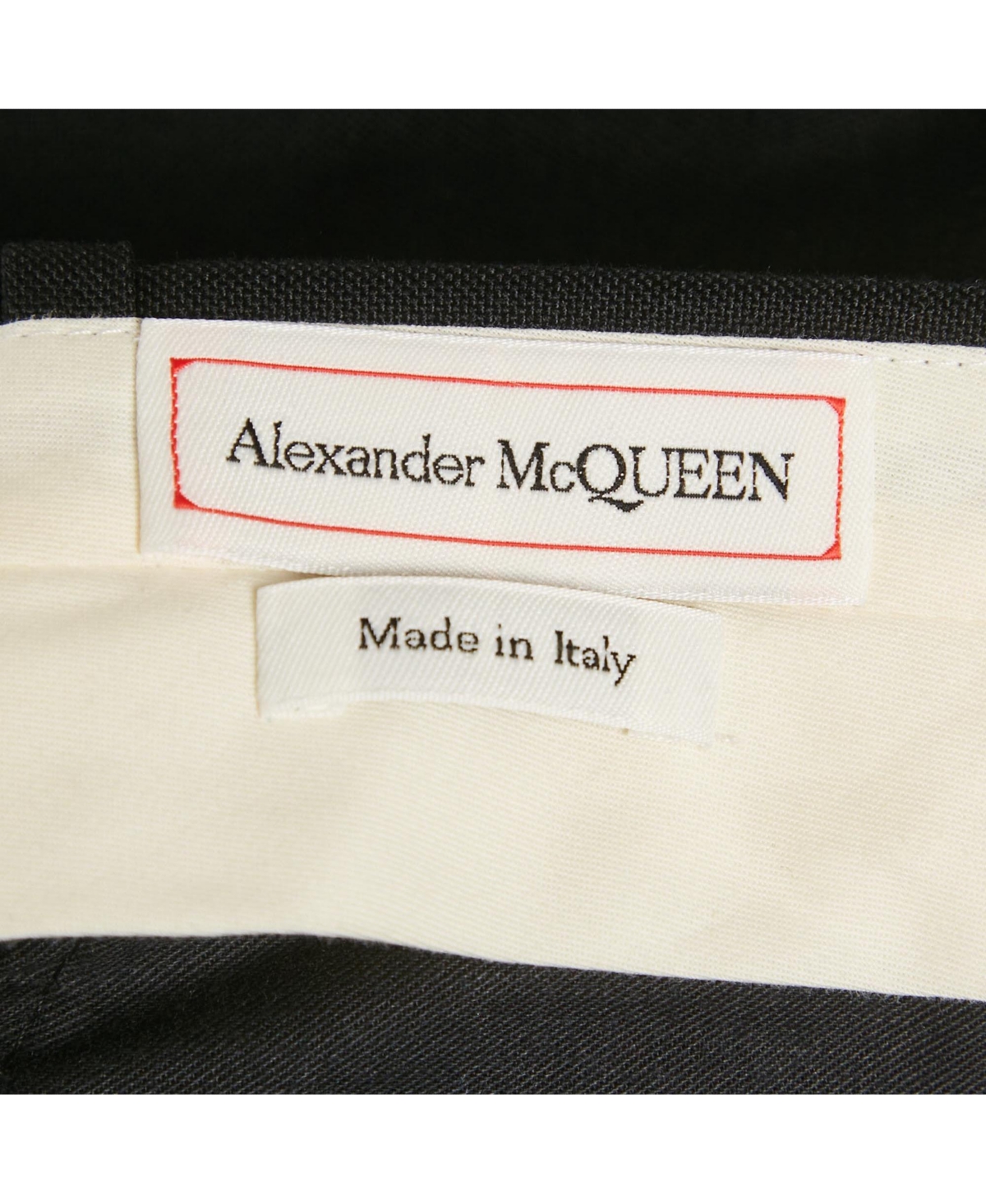 Pre-Owned Alexander Mcqueen Men's Black Logo Embroidered Cotton Trousers