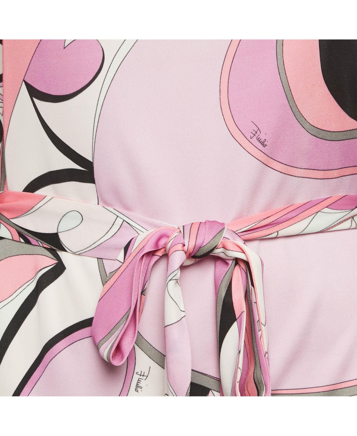 Pre-Owned Emilio Pucci Women's Pink Printed Silk Mini Dress